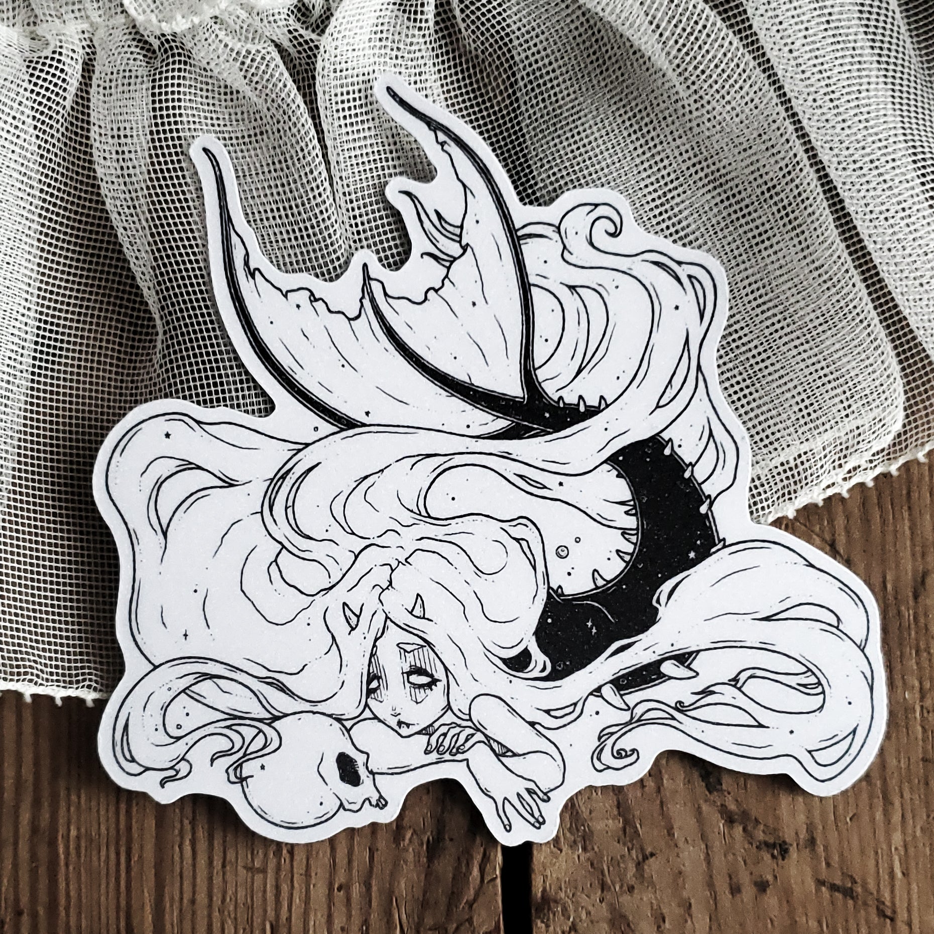 Mermaid Skull Magnet