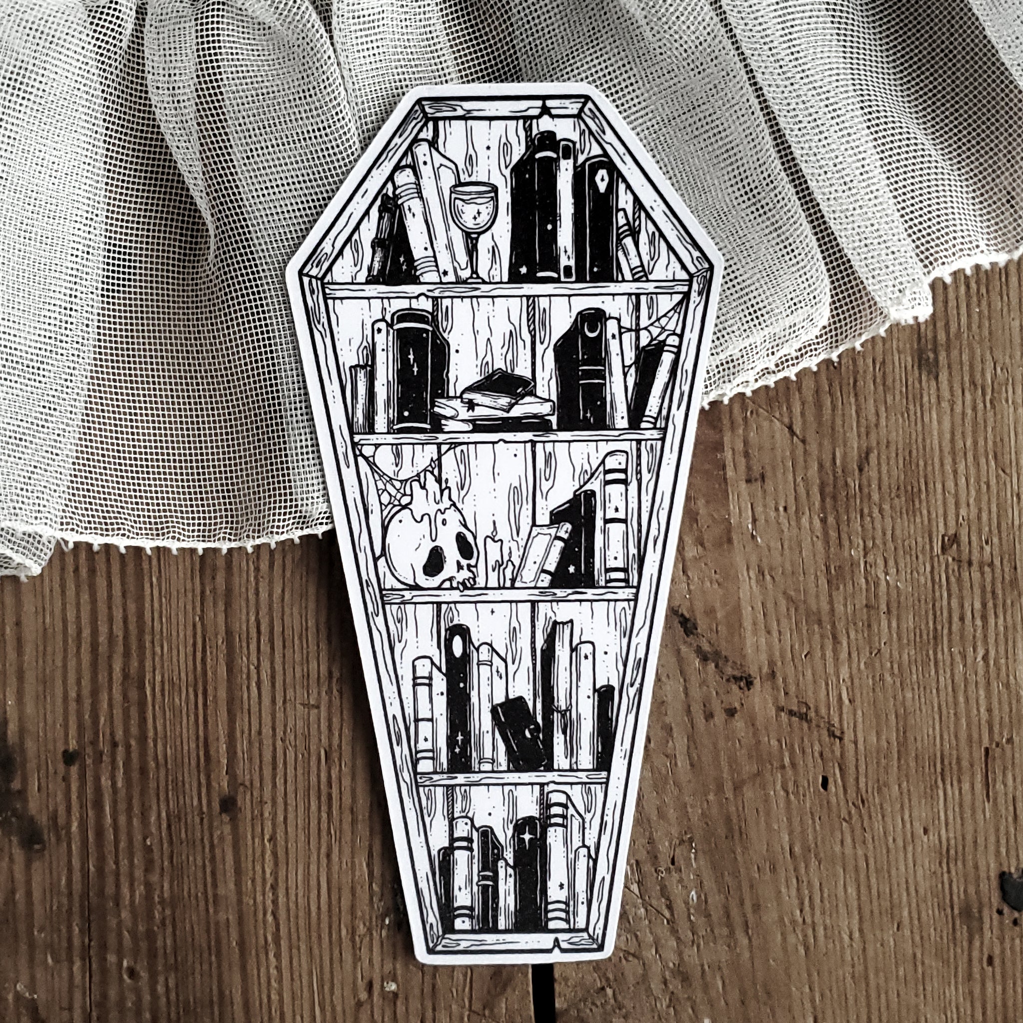 Coffin Bookshelf Magnet
