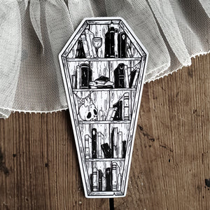 Coffin Bookshelf Magnet