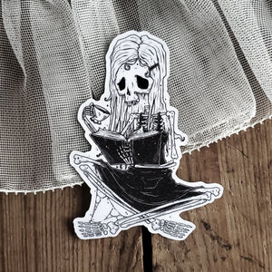 The Reader Skeleton Magnet