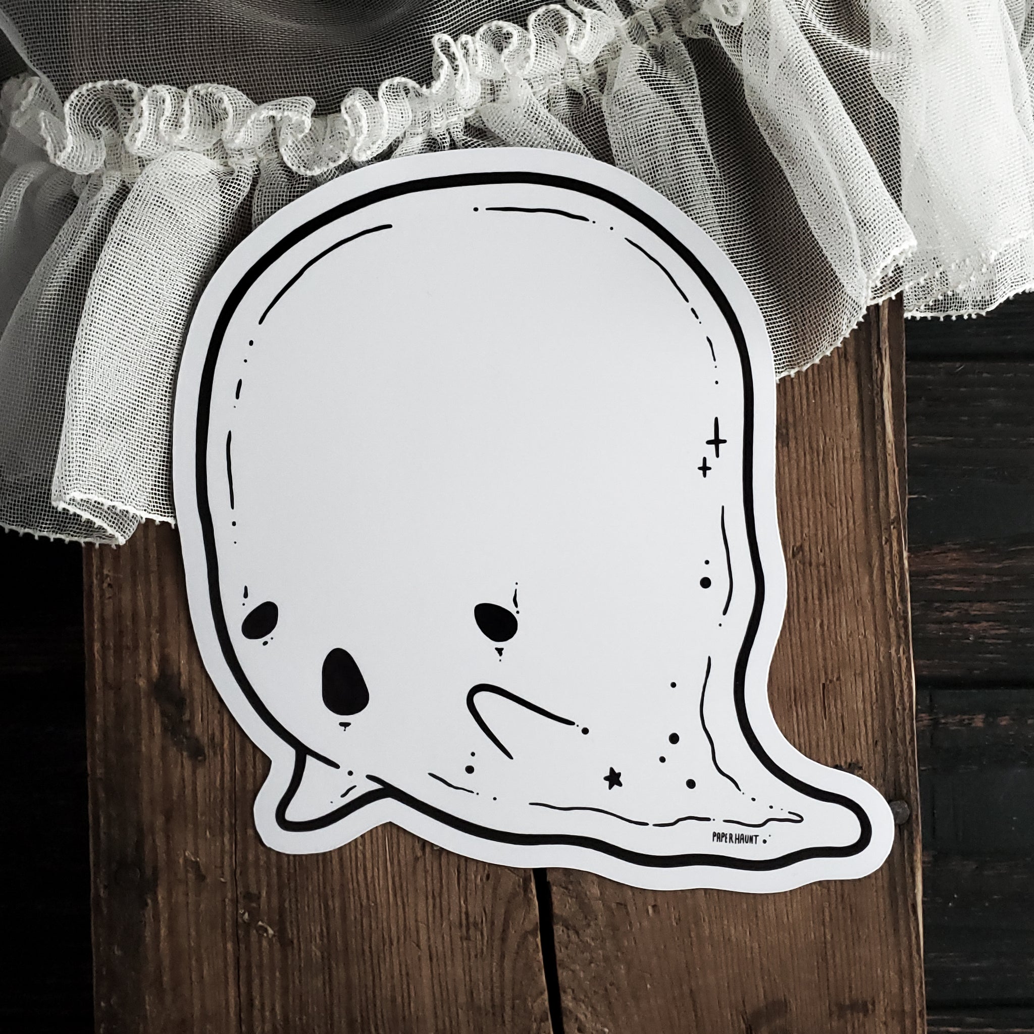 Dry Erase Ghost Holo Magnet
