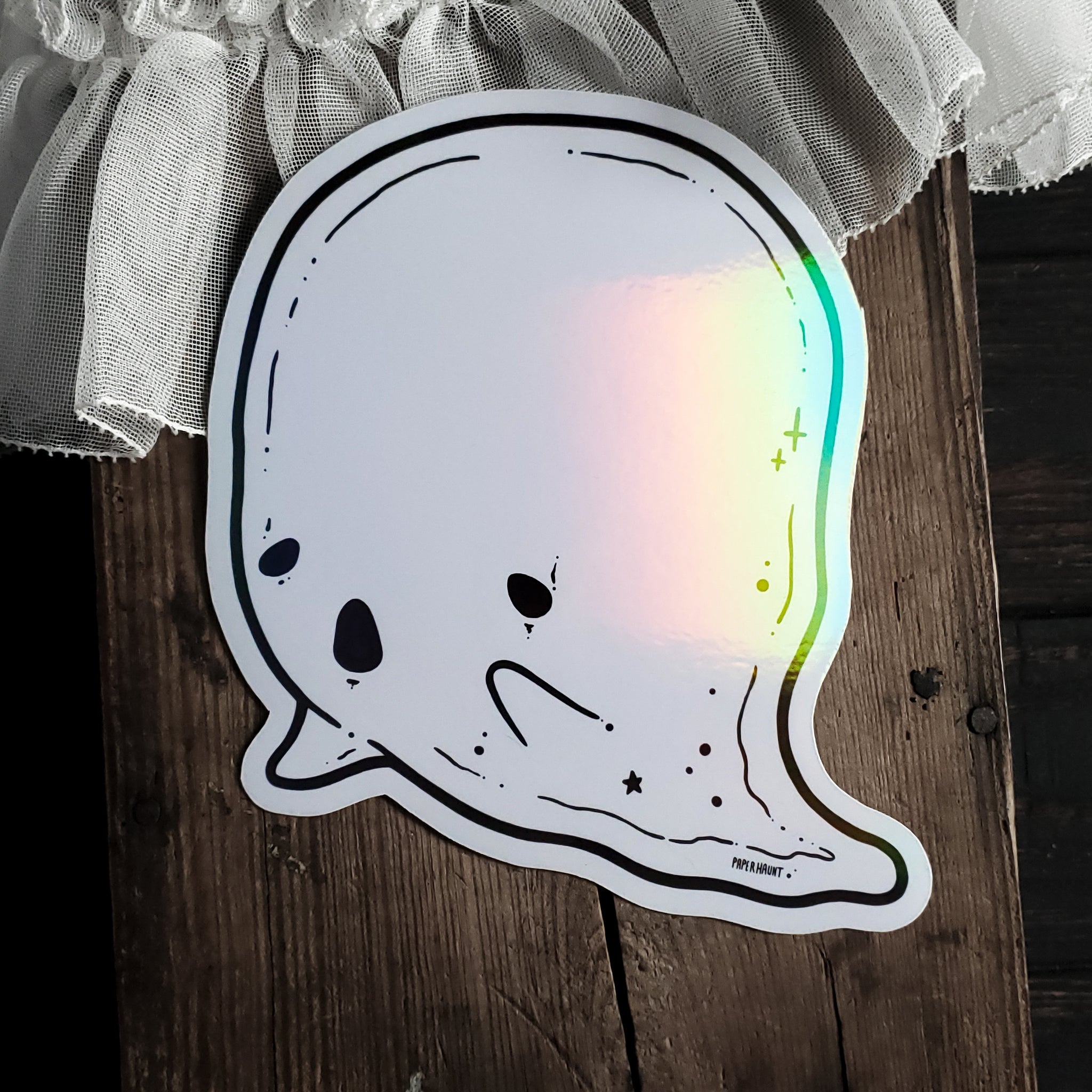 Dry Erase Ghost Holo Magnet