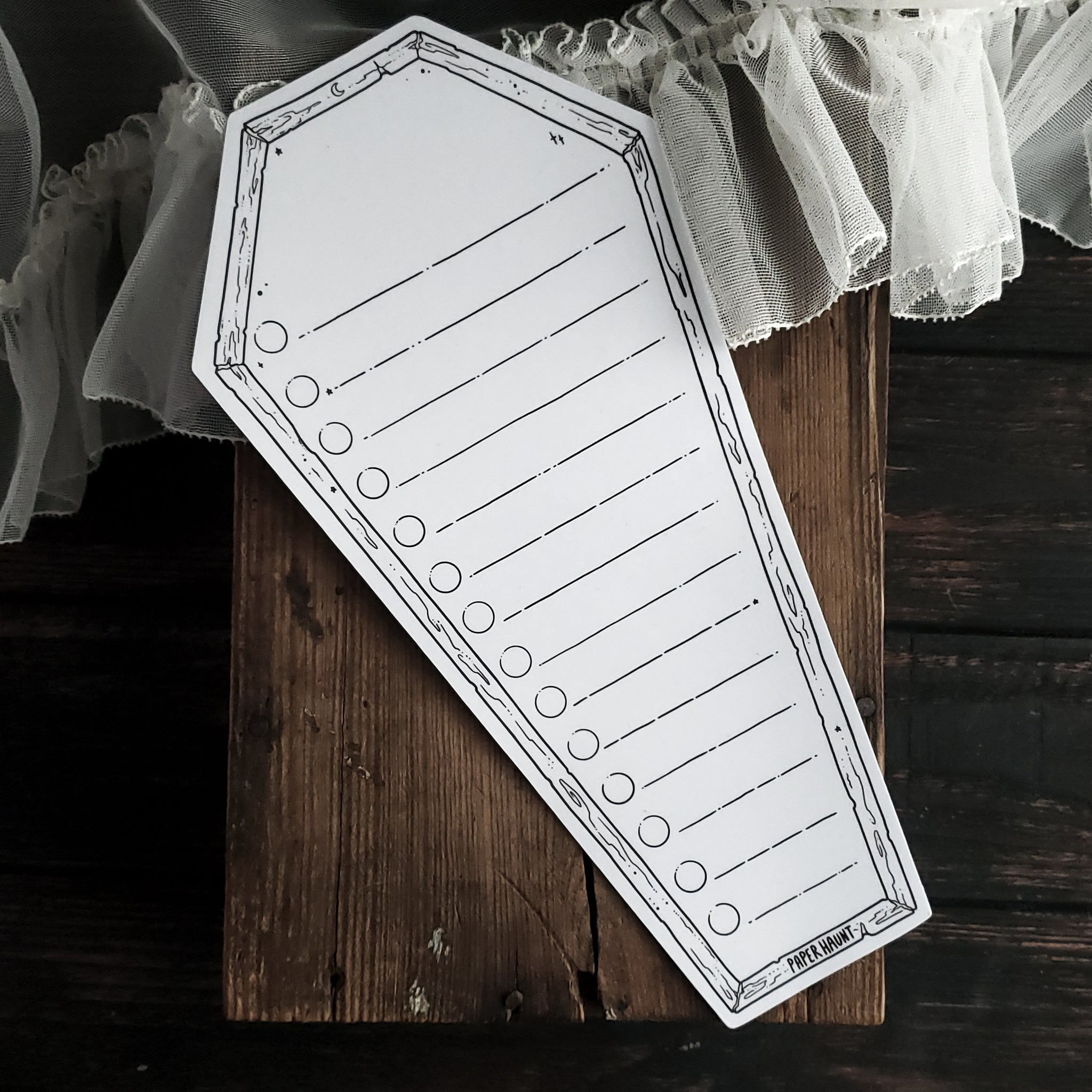 Dry Erase Coffin Checklist Magnet