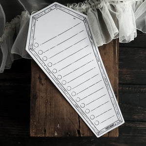 Dry Erase Coffin Checklist Magnet