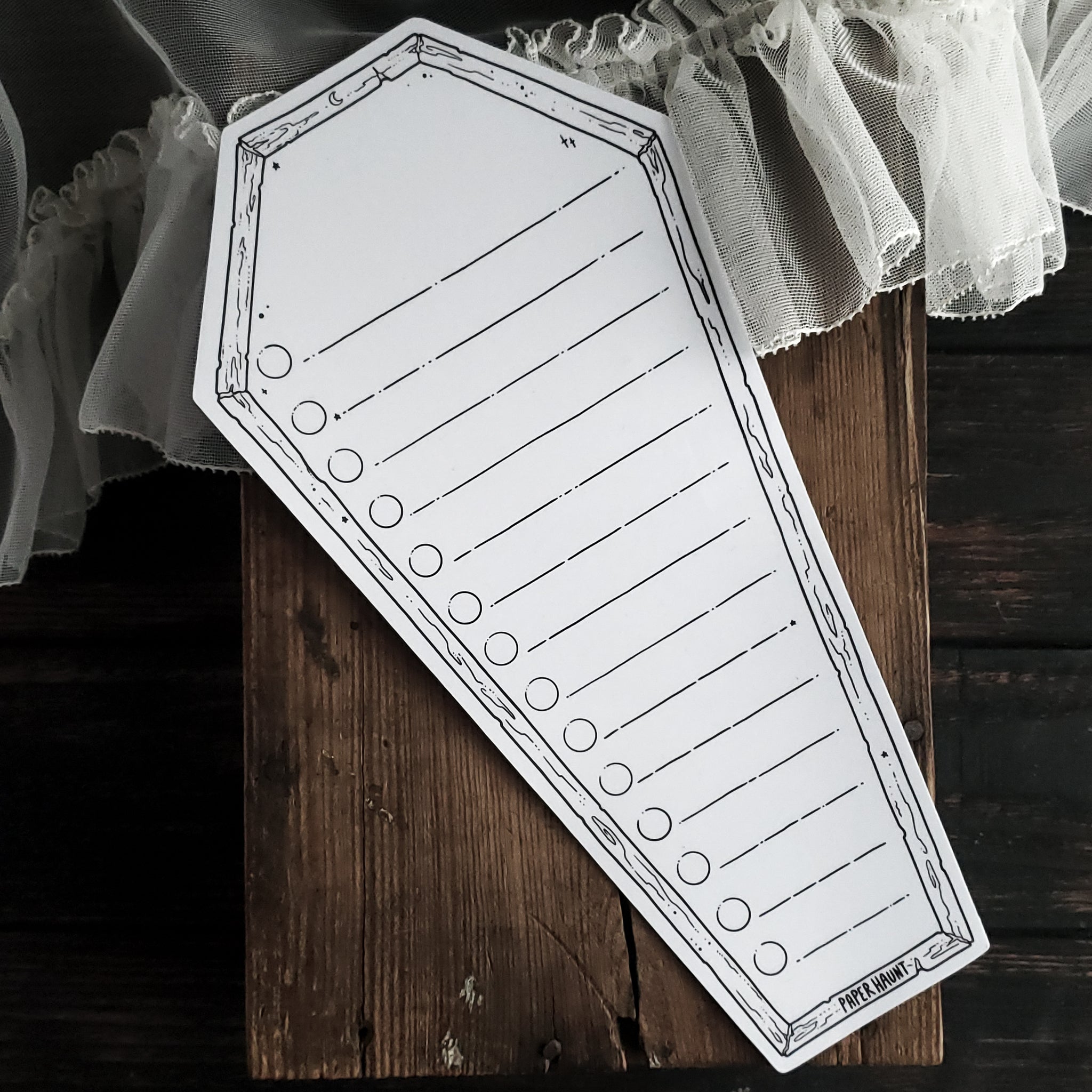 Dry Erase Coffin Checklist Magnet