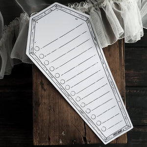 Dry Erase Coffin Checklist Magnet