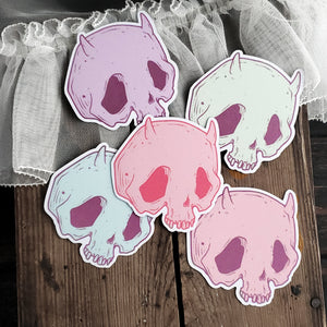 Pastel Devil Skull Magnets