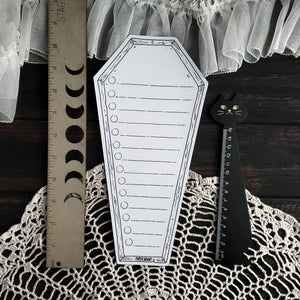 Dry Erase Coffin Checklist Magnet