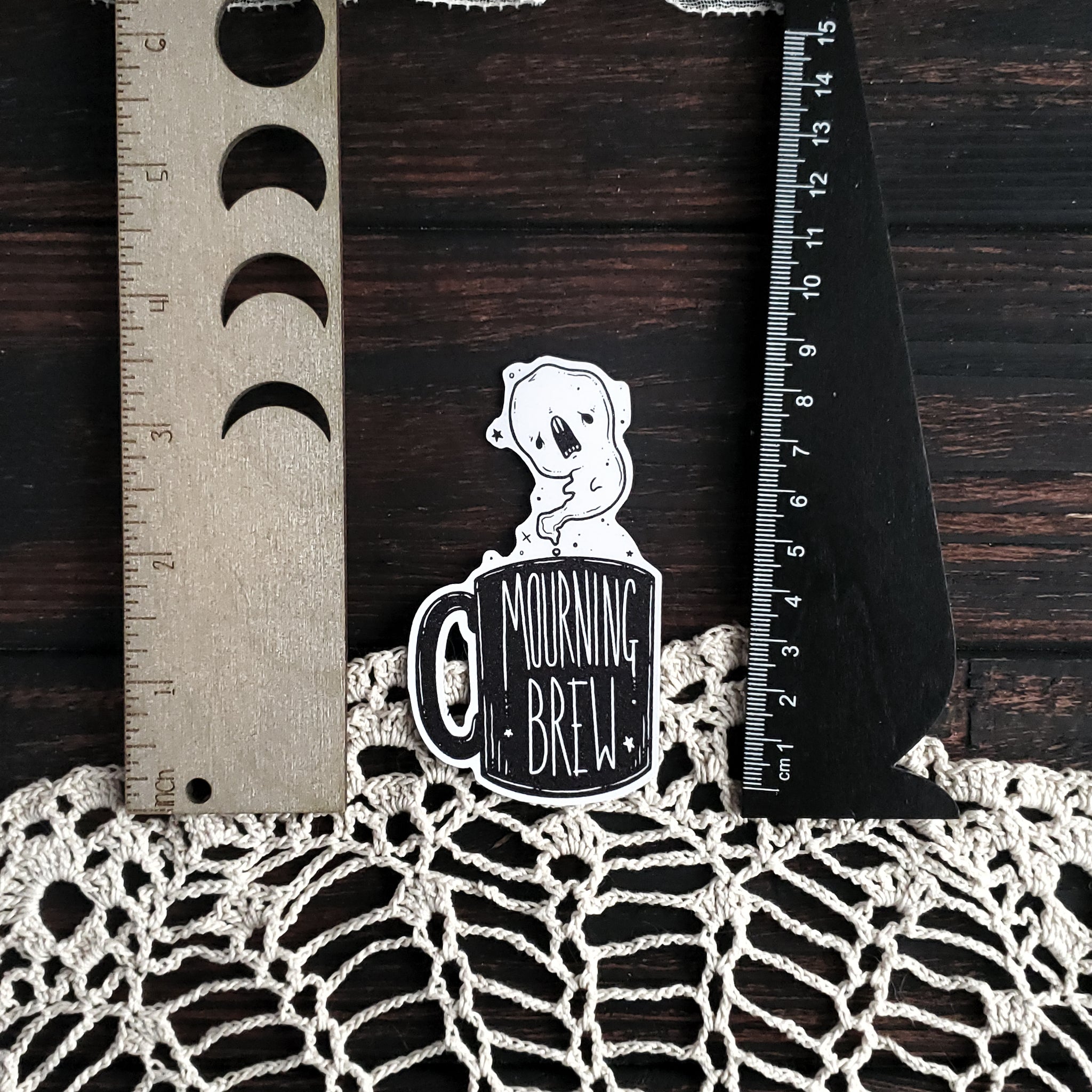 Mourning Brew Coffee Ghost Magnet