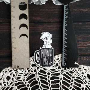 Mourning Brew Coffee Ghost Magnet