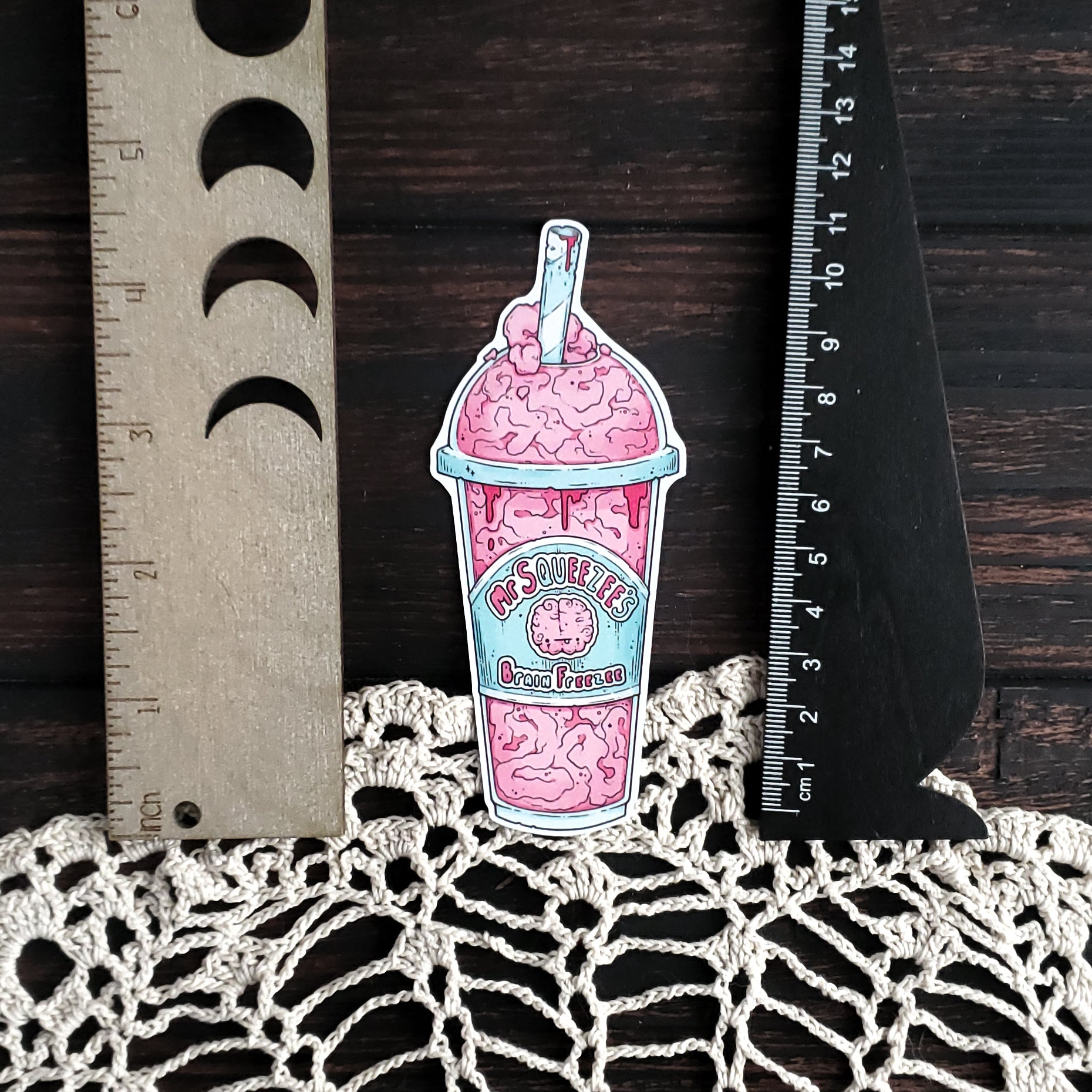 Brain Slushie Zombie Magnet