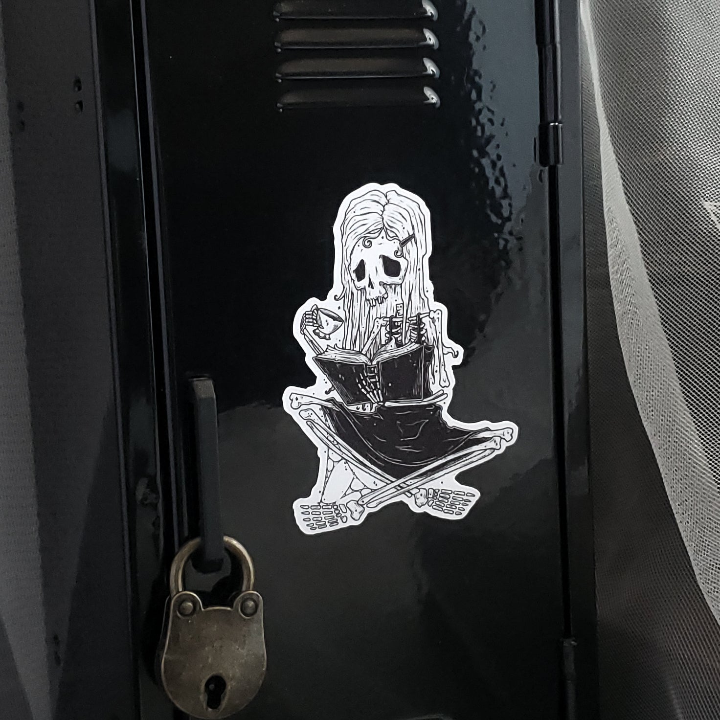 The Reader Skeleton Magnet