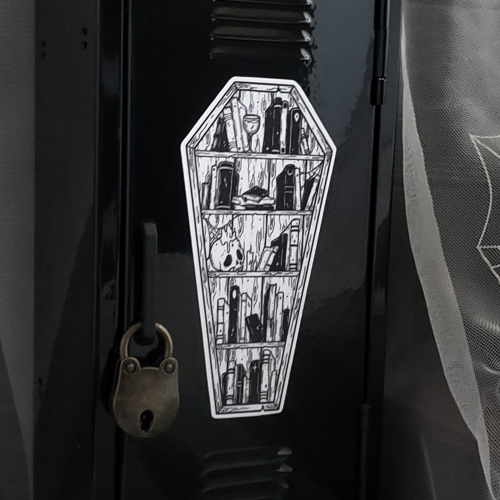 Coffin Bookshelf Magnet
