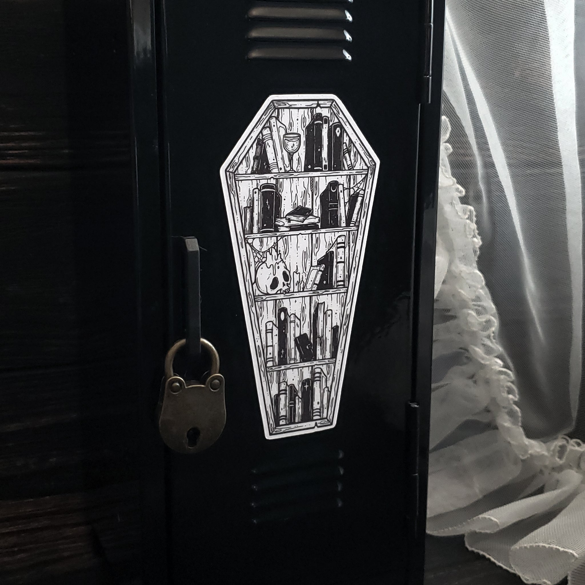 Coffin Bookshelf Magnet