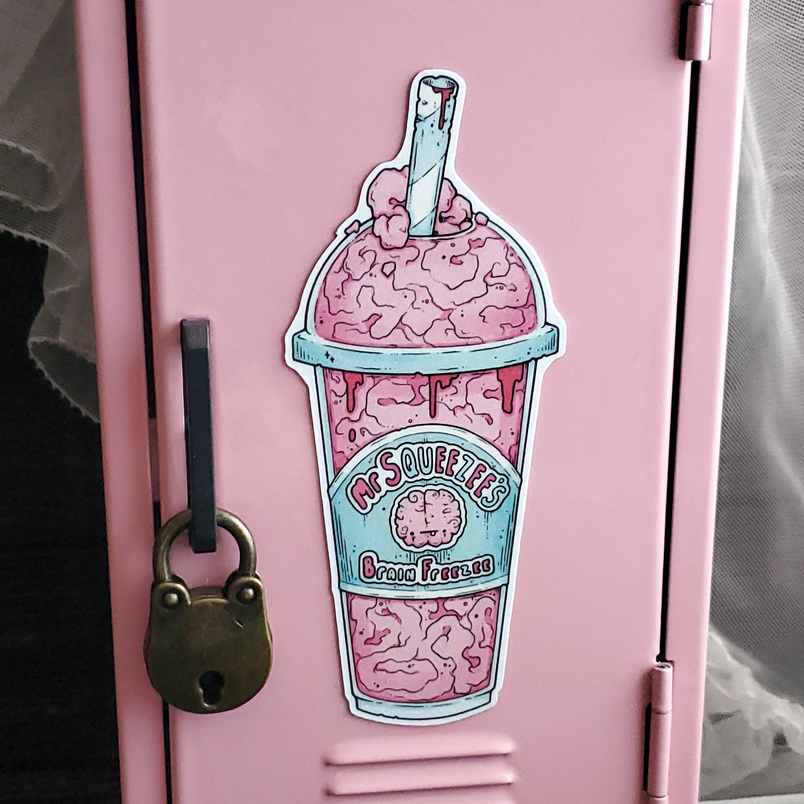 Brain Slushie Zombie Magnet