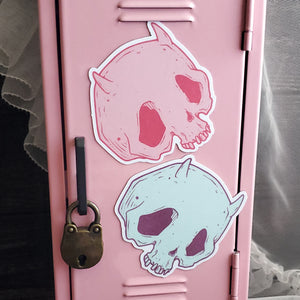 Pastel Devil Skull Magnets