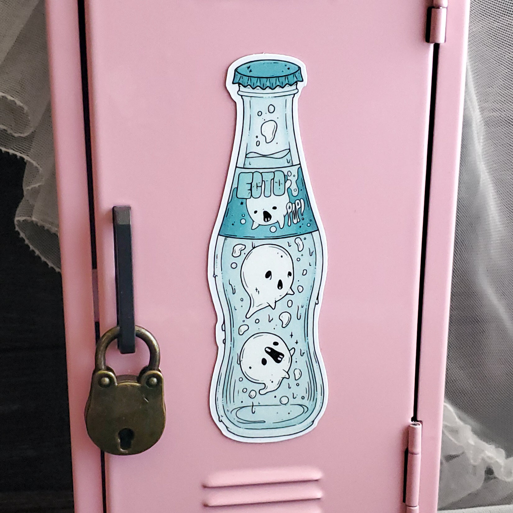 Ecto-pop Ghost Soda Bottle Magnet