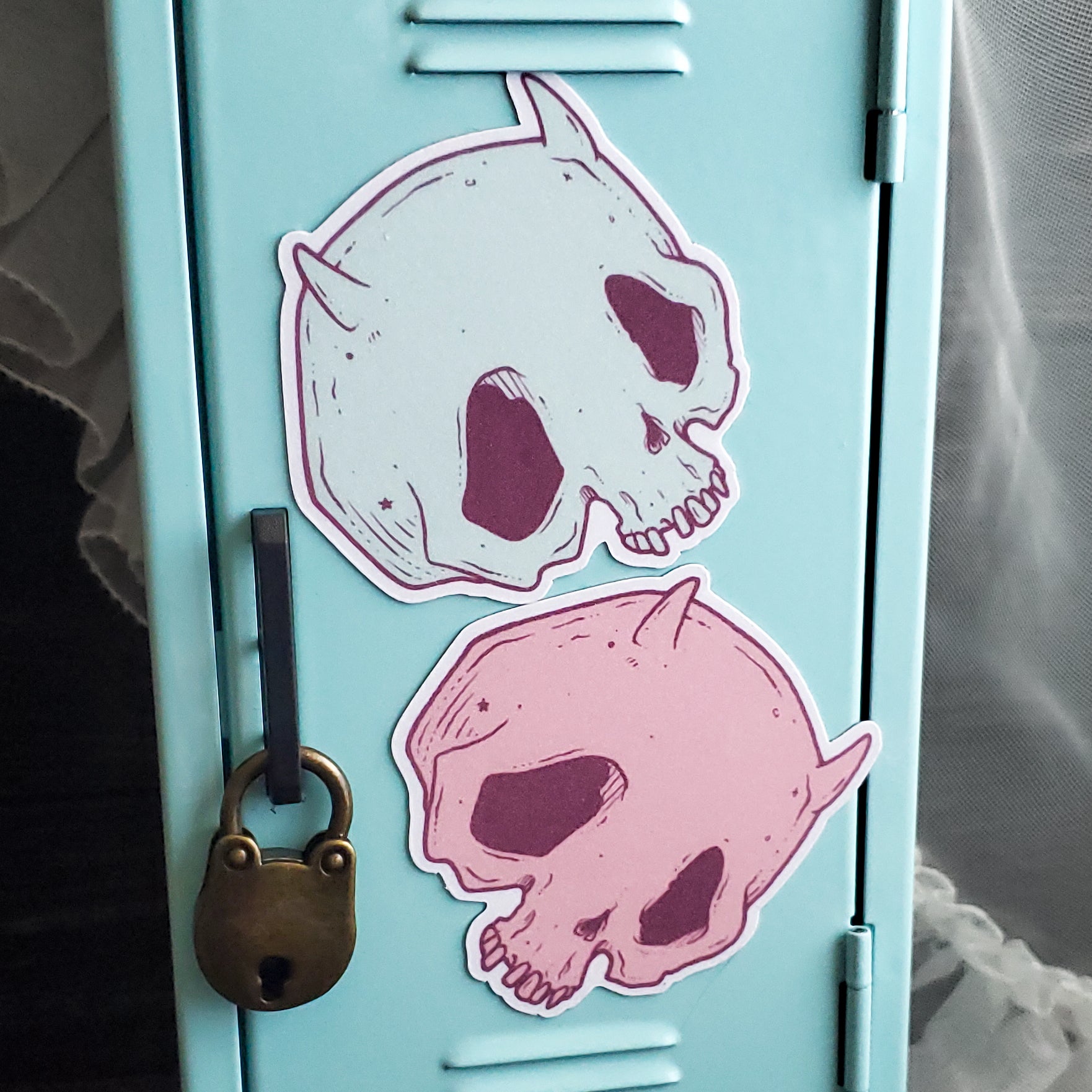 Pastel Devil Skull Magnets