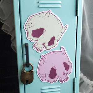 Pastel Devil Skull Magnets