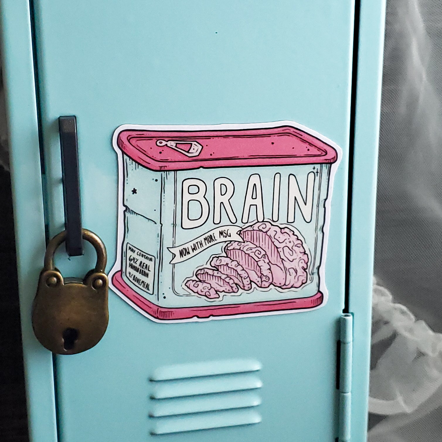Canned Brains Zombie Magnet