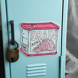 Canned Brains Zombie Magnet