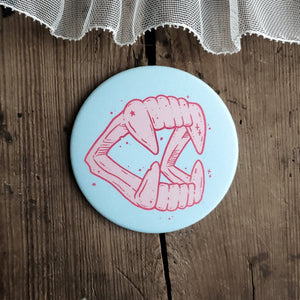 Pastel Vampire Fangs Magnet -Pink and Blue