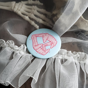 Pastel Vampire Fangs Magnet -Pink and Blue