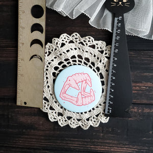 Pastel Vampire Fangs Magnet -Pink and Blue
