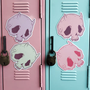 Pastel Devil Skull Magnets