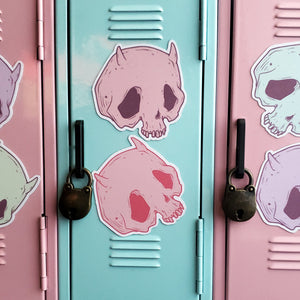 Pastel Devil Skull Magnets