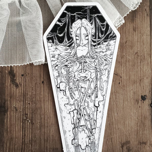 Skeleton Coffin Bookmark