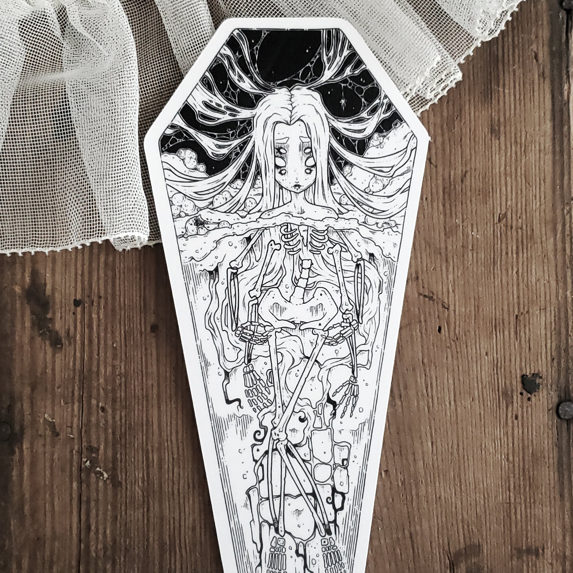Skeleton Coffin Spider Bookmark