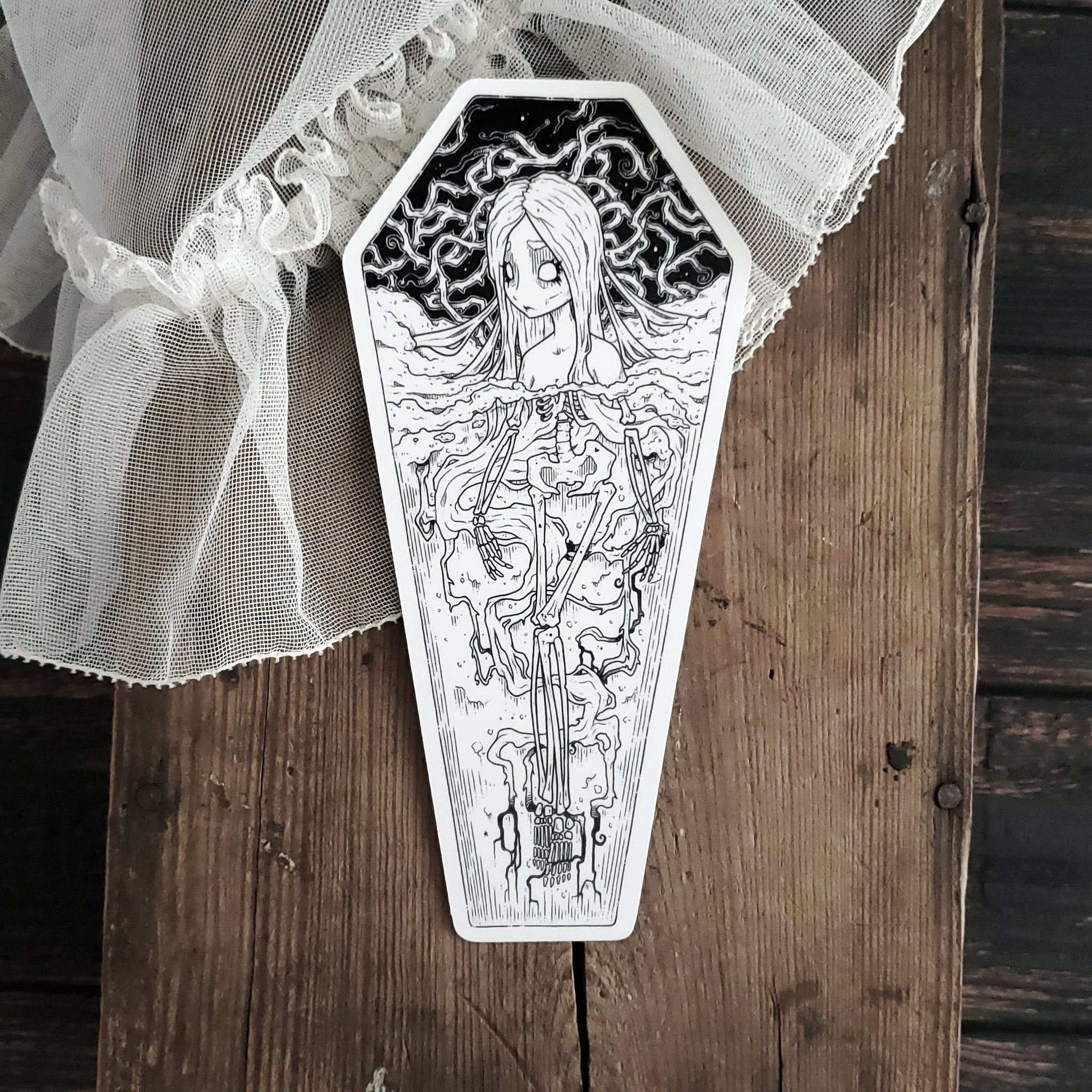 Skeleton Coffin Thorn Bookmark
