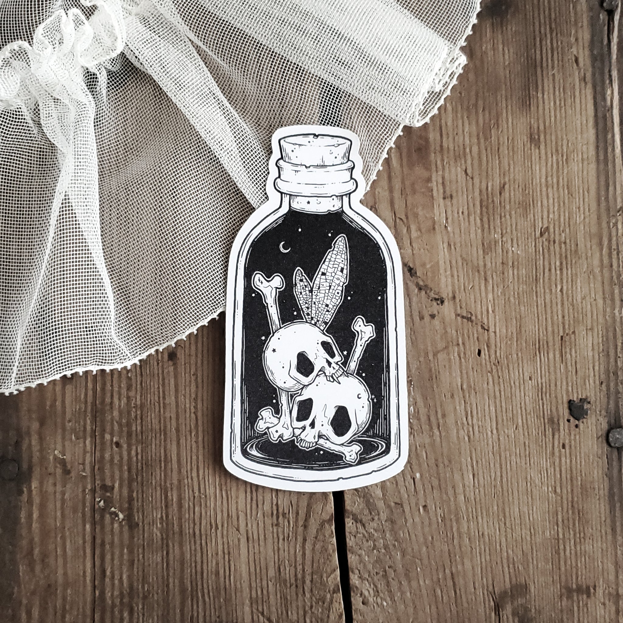 Bottled Fairy Skeleton Magnet