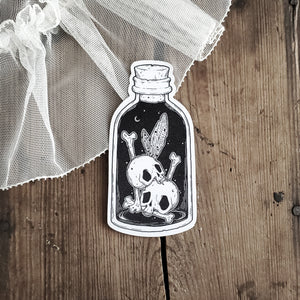 Bottled Fairy Skeleton Magnet