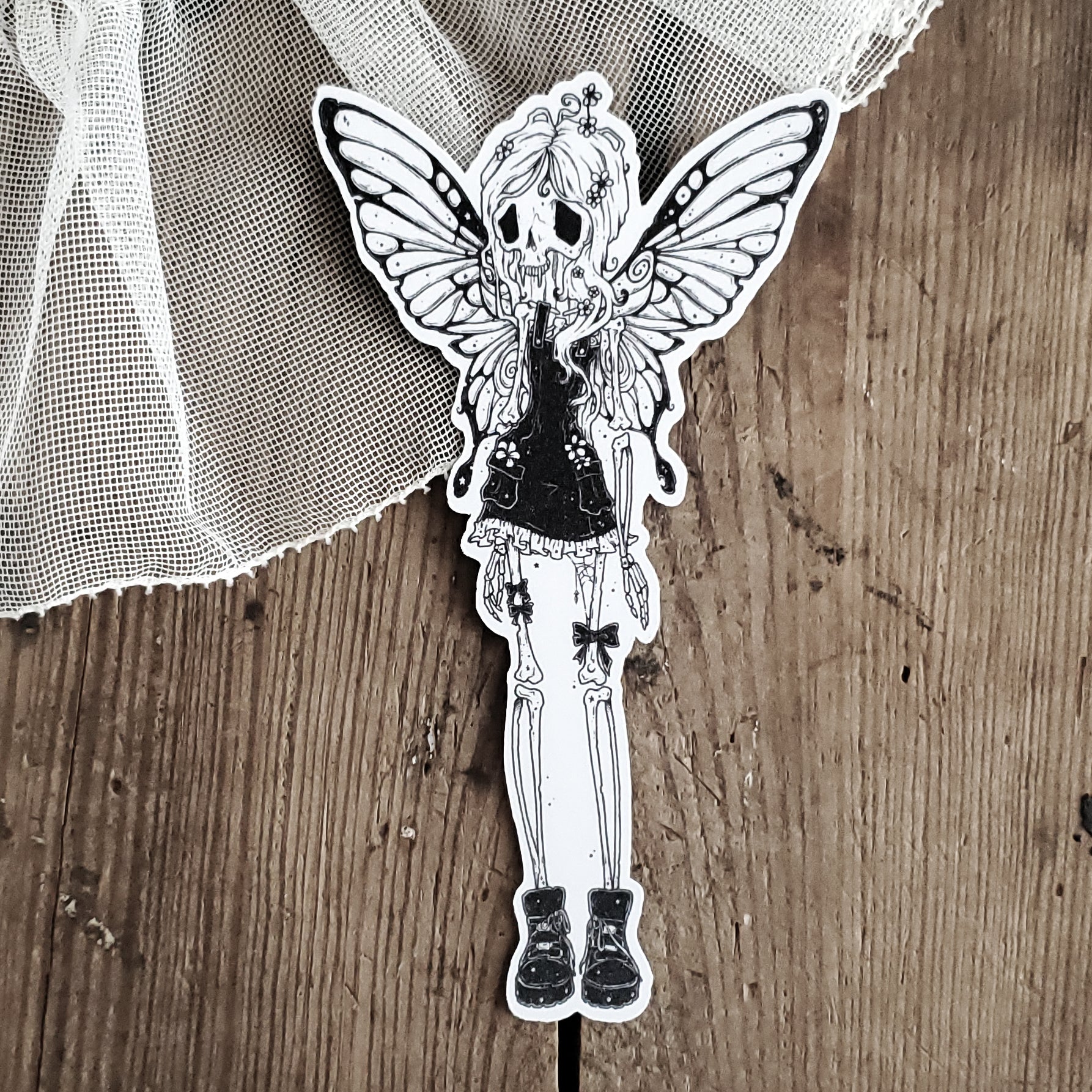 Flutter Bones Fairy Skeleton Magnet