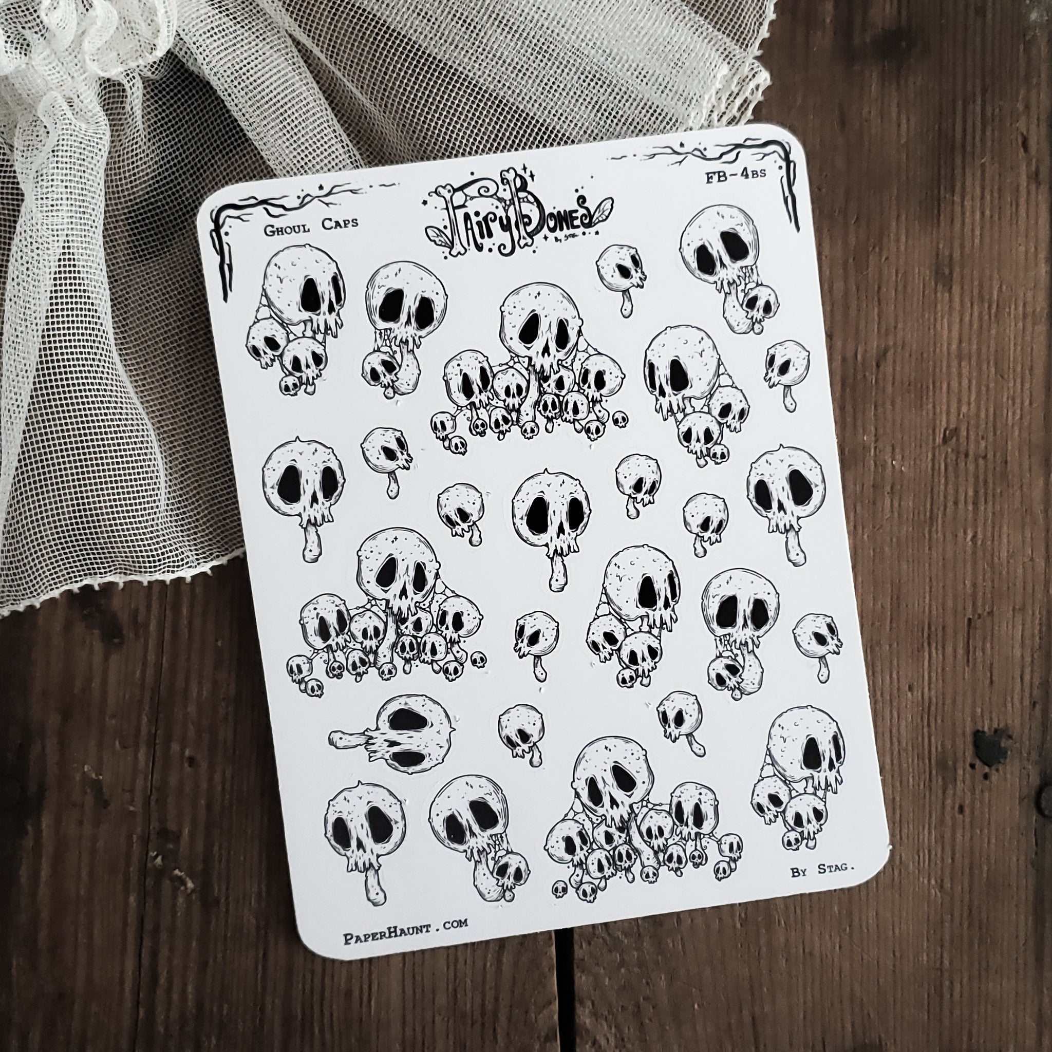 Ghoul Caps Mushroom Planner STICKER Sheet
