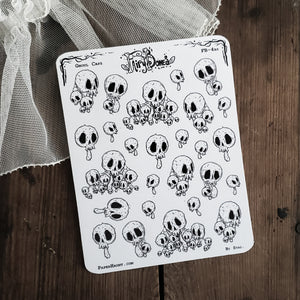 Ghoul Caps Mushroom Planner STICKER Sheet