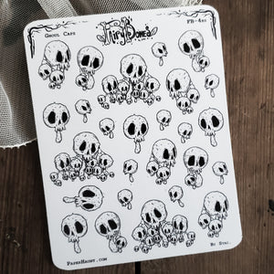Ghoul Caps Mushroom Planner STICKER Sheet
