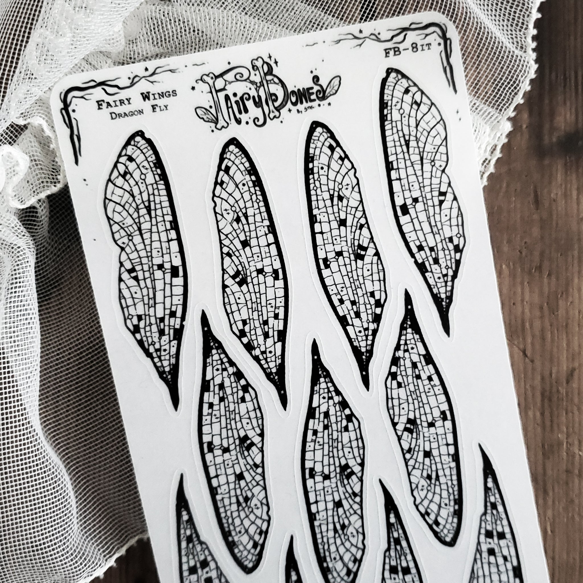 Dragonfly Fairy Wing STICKER Sheet