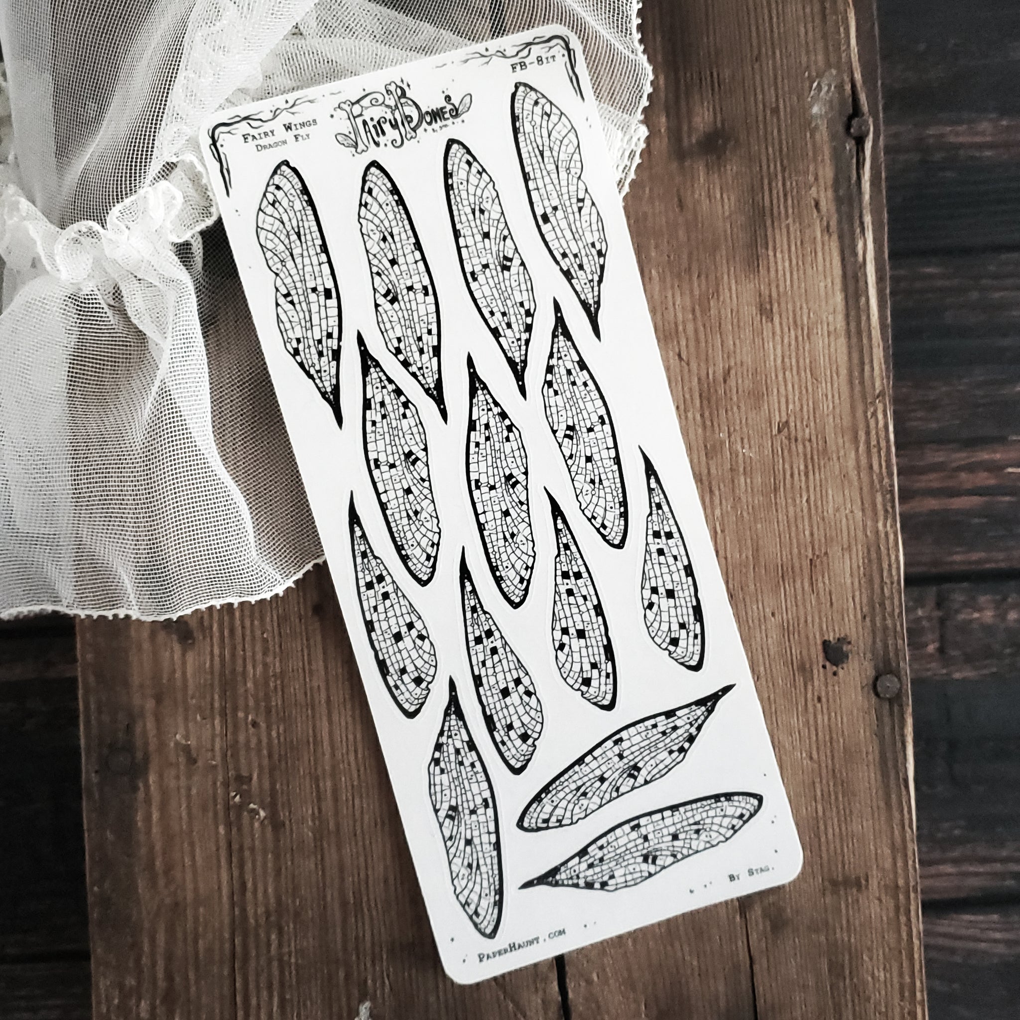 Dragonfly Fairy Wing STICKER Sheet