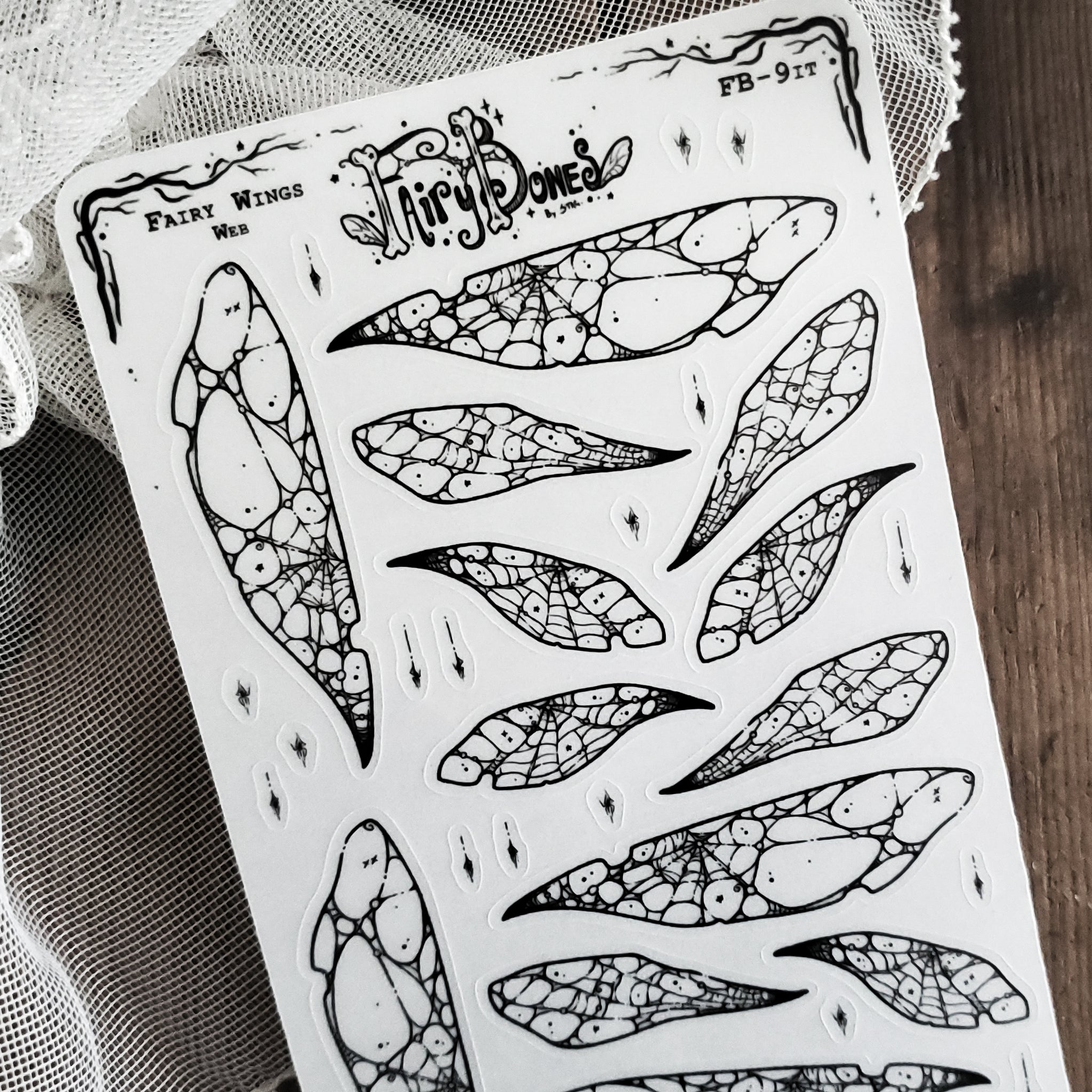 Web Fairy Wing STICKER Sheet