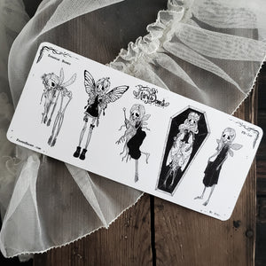 Sparkle Bones Fairy Skeleton STICKER Sheet