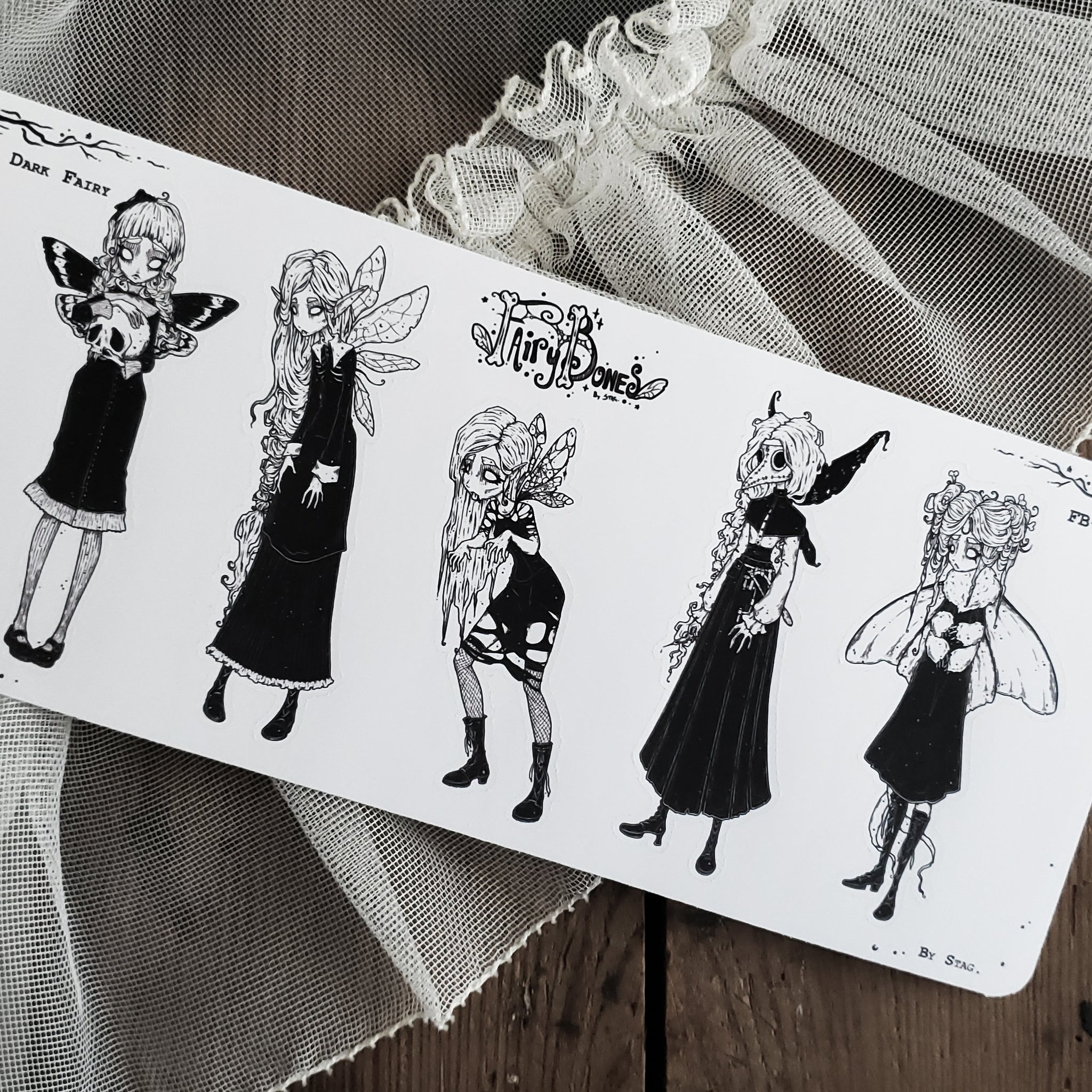 Dark Fairy STICKER Sheet