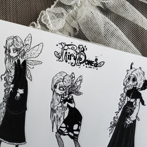 Dark Fairy STICKER Sheet