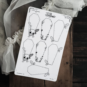 Coffin Fairy Planner Boxes Sticker Sheet
