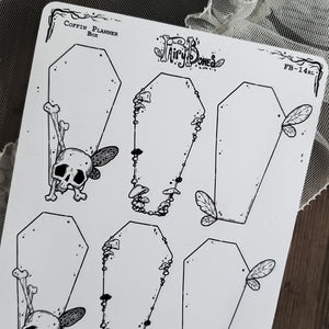 Coffin Fairy Planner Boxes Sticker Sheet
