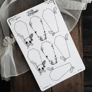 Coffin Fairy Planner Boxes Sticker Sheet