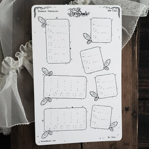 Sparkle Fairy Checkbox Planner Boxes Sticker Sheet