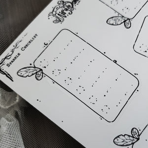Sparkle Fairy Checkbox Planner Boxes Sticker Sheet